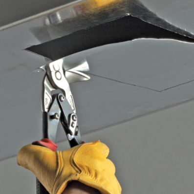 Aviation snip, left cutting vertical, Malco